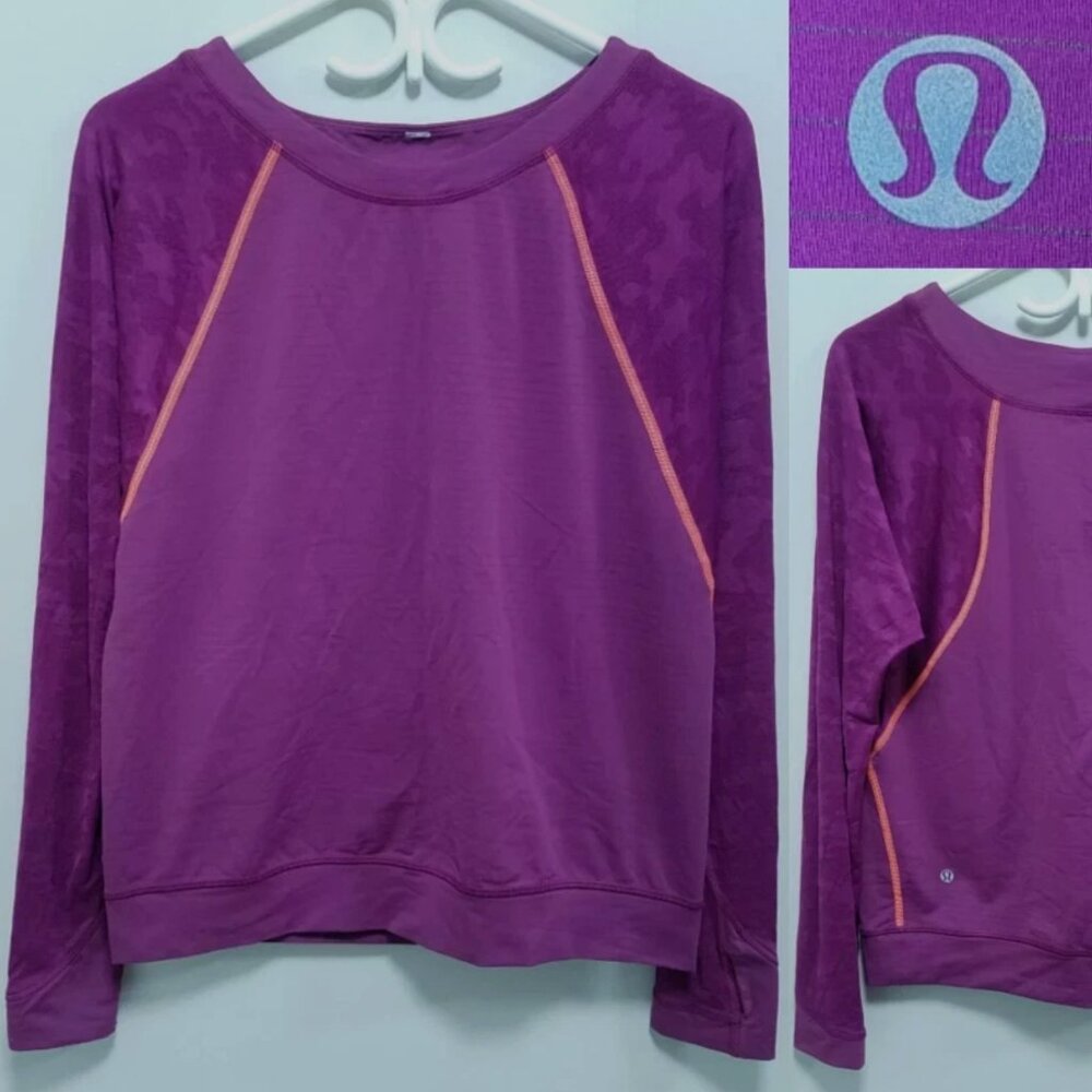 Lululemon Run For Days Sweater Regal Plum Luxtreme Light Size Large 10 Medium 8
